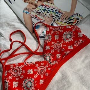 Patagonia red swim top